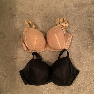Black and Nude Parfait Balconette Bras - Size 40G